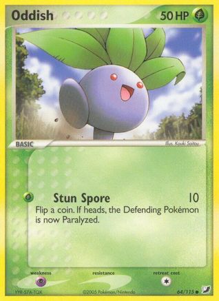 Oddish 064/115 [Unseen Forces]  - Reverse Holofoil