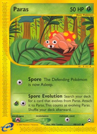 Paras 099/147 [Aquapolis]  - Reverse Holofoil