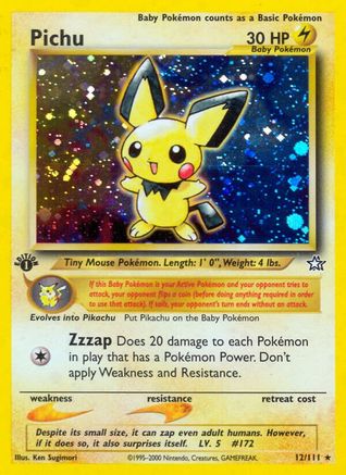 Pichu 012/111 [Neo Genesis]  - 1st Edition Holofoil