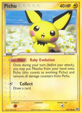 Pichu 059/106 [Emerald]  - Reverse Holofoil