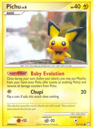 Pichu 093/123 [Mysterious Treasures]  - Reverse Holofoil