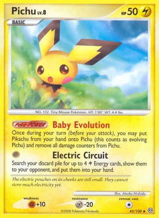 Pichu 045/100 [Stormfront]  - Reverse Holofoil