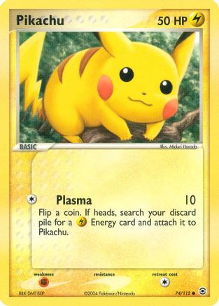 Pikachu 074/112 [FireRed & LeafGreen]  - Reverse Holofoil