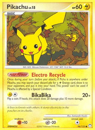 Pikachu 094/123 [Mysterious Treasures]  - Reverse Holofoil