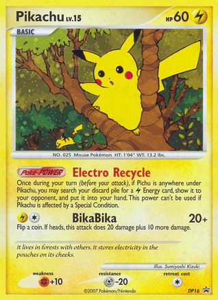 Pikachu DP16 [Diamond and Pearl Promos]  - Holofoil