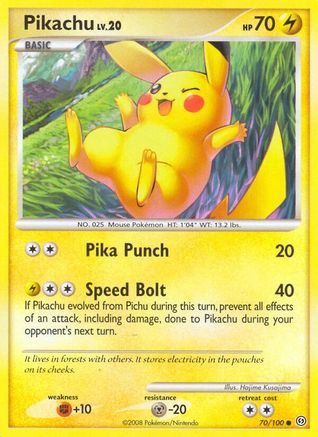 Pikachu 070/100 [Stormfront]  - Reverse Holofoil