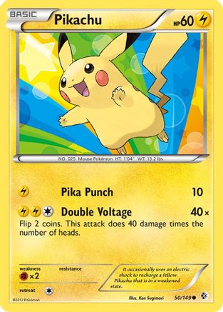 Pikachu 050/149 [Boundaries Crossed]  - Reverse Holofoil