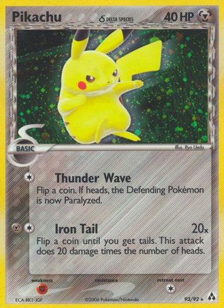Pikachu (Delta Species) 093 [Legend Maker]  - Holofoil