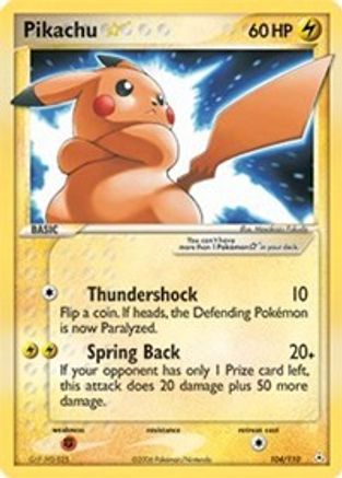 Pikachu Star 104 [Holon Phantoms]  - Holofoil