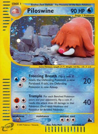 Piloswine (H22) H22 [Skyridge]  - Holofoil