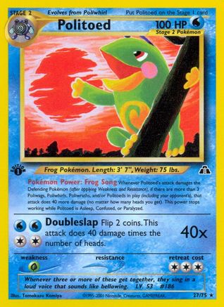 Politoed (27) 027/75 [Neo Discovery]  - 1st Edition