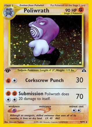 Poliwrath (9) 009/75 [Neo Discovery]  - 1st Edition Holofoil
