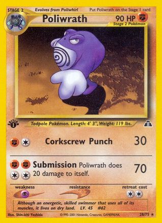 Poliwrath (28) 028/75 [Neo Discovery]  - 1st Edition