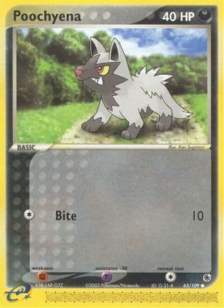 Poochyena 063/109 [Ruby and Sapphire]  - Reverse Holofoil