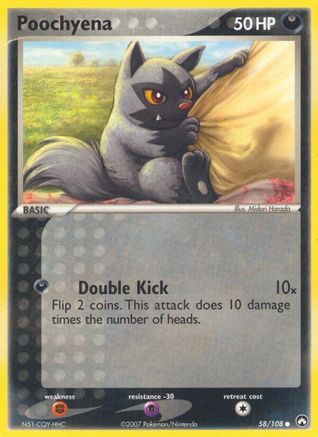Poochyena 058/108 [Power Keepers]  - Reverse Holofoil