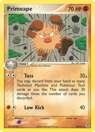 Primeape 028/112 [FireRed & LeafGreen]  - Reverse Holofoil