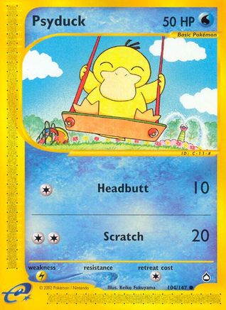 Psyduck 104 [Aquapolis]  - Reverse Holofoil