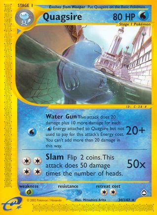 Quagsire 030 [Aquapolis]  - Reverse Holofoil