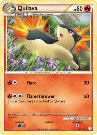 Quilava 049/123 [HeartGold SoulSilver]  - Reverse Holofoil