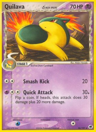 Quilava (Delta Species) 036/101 [Dragon Frontiers]  - Reverse Holofoil