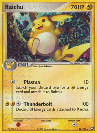 Raichu 012/108 [Power Keepers]  - Reverse Holofoil