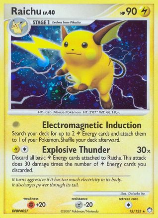 Raichu 015 [Mysterious Treasures]  - Holofoil