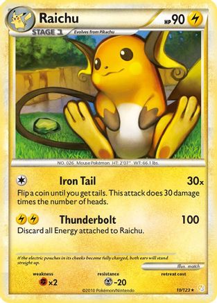 Raichu 010 [HeartGold SoulSilver]  - Reverse Holofoil