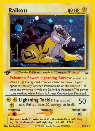 Raikou (13) 013/64 [Neo Revelation]  - 1st Edition Holofoil