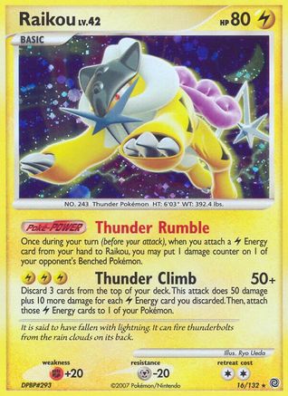 Raikou 016/132 [Secret Wonders]  - Reverse Holofoil