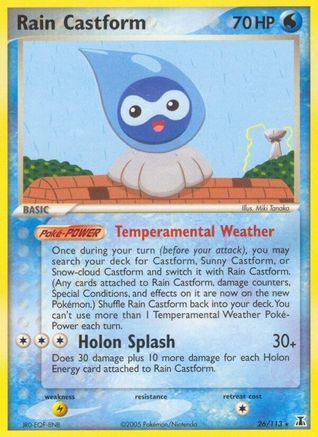 Rain Castform 026 [Delta Species]  - Reverse Holofoil