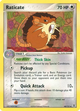 Raticate 048 [FireRed & LeafGreen]  - Reverse Holofoil