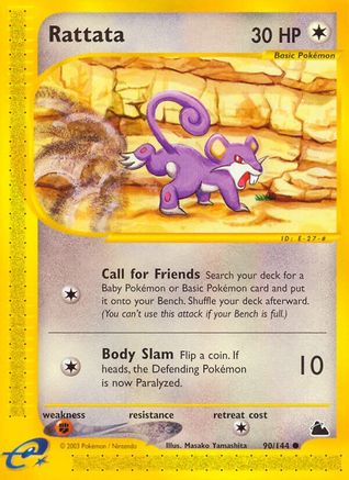 Rattata 090 [Skyridge]  - Reverse Holofoil