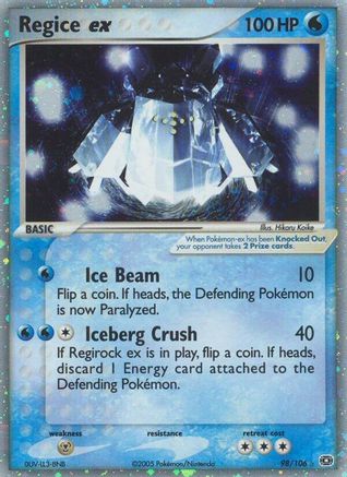 Regice ex 098 [Emerald]  - Holofoil