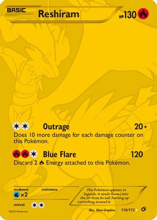 Reshiram (114 Full Art Secret Rare) 114 [Legendary Treasures]  - Holofoil