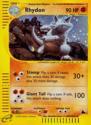 Rhydon (H27) H27 [Skyridge]  - Holofoil