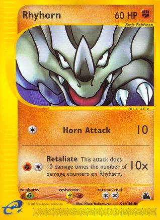 Rhyhorn 091 [Skyridge]  - Reverse Holofoil