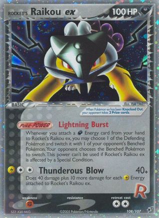 Rocket's Raikou ex 108 [Deoxys]  - Holofoil