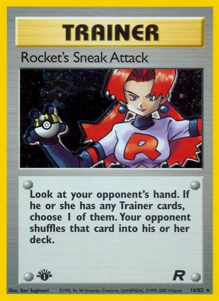 Rocket's Sneak Attack (16) 016/82 [Team Rocket]  - 1st Edition Holofoil