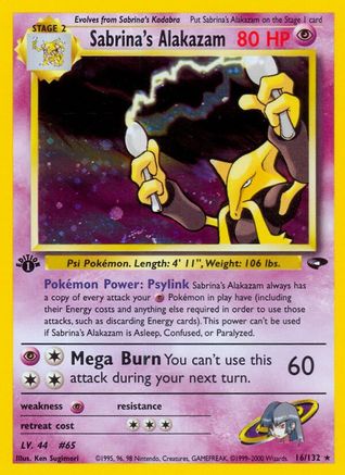 Sabrina's Alakazam 016/132 [Gym Challenge]  - 1st Edition Holofoil