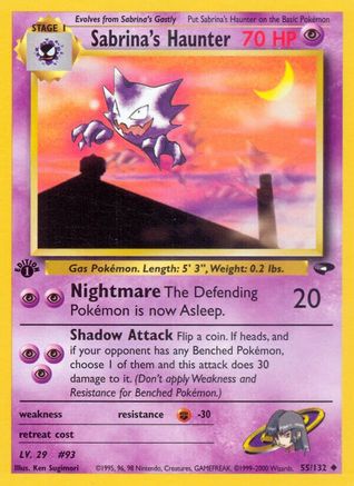 Sabrina's Haunter 055/132 [Gym Challenge]  - 1st Edition