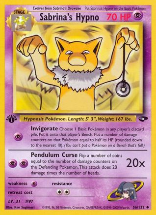 Sabrina's Hypno 056/132 [Gym Challenge]  - 1st Edition