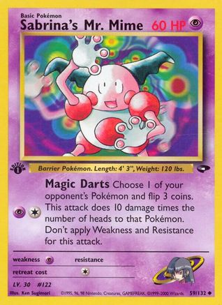 Sabrina's Mr. Mime 059/132 [Gym Challenge]  - 1st Edition