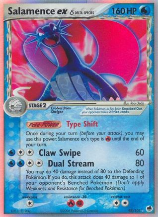 Salamence ex (Delta Species) 098 [Dragon Frontiers]  - Holofoil