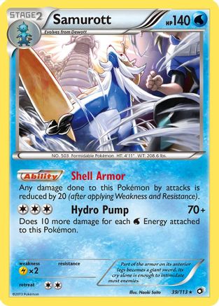 Samurott 039/113 [Legendary Treasures]  - Holofoil