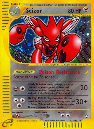 Scizor (H21) H21 [Aquapolis]  - Holofoil