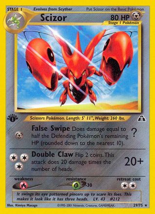 Scizor (29) 029/75 [Neo Discovery]  - 1st Edition