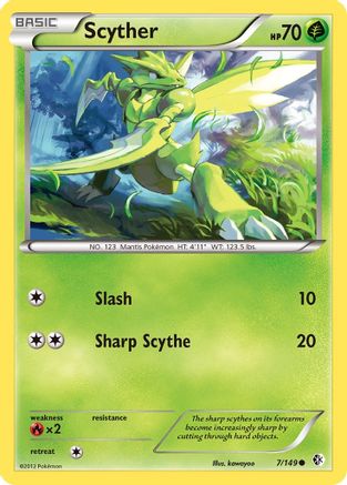 Scyther 007 [Boundaries Crossed]  - Reverse Holofoil