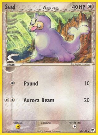 Seel (Delta Species) 062/101 [Dragon Frontiers]  - Reverse Holofoil