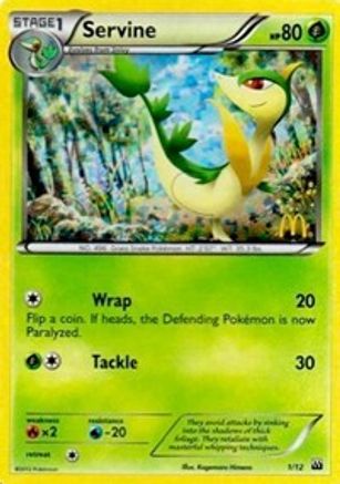 Servine 001/12 [McDonalds Promos 2012]  - Holofoil