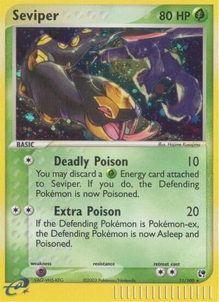 Seviper 011 [Sandstorm]  - Reverse Holofoil